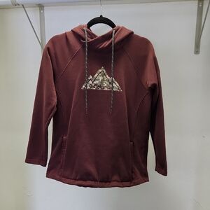 Womens Columbia Burgundy Pullover Hoodie Size Small